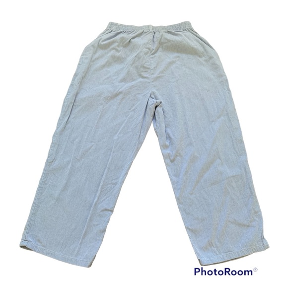 ✨ Vintage Chic Light Blue Pinstripe High Waist Pants - Picture 3 of 11